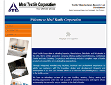 Tablet Screenshot of idealtextilecorp.com
